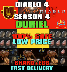 ✨SEASON 4 DIABLO 4✨ALL BOSS RUNS / DURIEL BOSS MATS (SHARD+EGG)🔥S4 NEW SEASON🔥