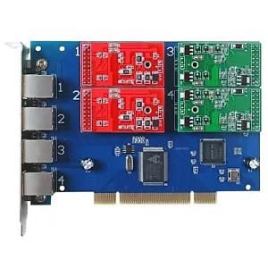 Asterisk Card FXO FXS Card TDM410P Asterisk Issabel FreePBX Dahdi PCI TDM400P - Picture 1 of 7
