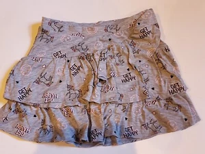 Justice Girls Grey Gray Unicorn Skort Skirt Size 12 Euc - Picture 1 of 3