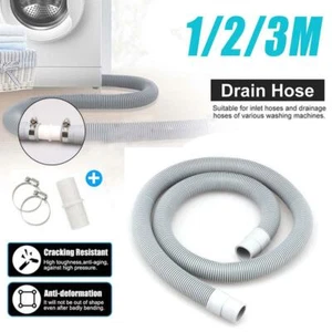 Universal Washing Machine Dishwasher Drain Waste Hose Extension Pipe Kits New - Picture 1 of 11