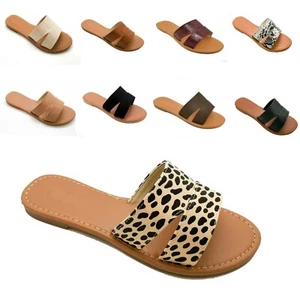 Nuevas sandalias gladiadoras para mujer Slip casual en chanclas zapatillas de tamaño plano - Imagen 1 de 29