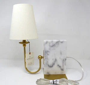 Hearth And Hand Marble Bookend Shelf Lamp - Picture 1 of 5