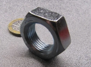 Grade 5 Hex Nut, Zinc Plated Steel, RH 3/4"-16 x 1 1/8" W x 27/64" H, 20 pc - Picture 1 of 24