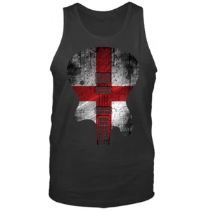 Camiseta sin mangas gráfica de banda de música de Inglaterra con bandera corporal de guitarra - Imagen 1 de 8