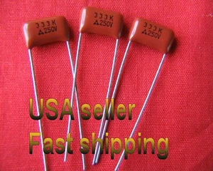 12 pcs   -   .033uf  (0.033uf)  250v   metalized film  capacitors (L) - Picture 1 of 1