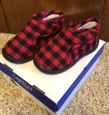 Combo rojo mocasín a cuadros búfalo talla 8 para niños pequeños•NUEVO Foto 1 de 4