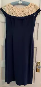 Vintage Julian Gold schönes dunkelblaues Kleid | Größe S/Medium - Bild 1 von 12
