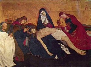 Pieta Mary Cradling Christ PÓSTER BRILLANTE IMAGEN FOTO IMPRESIÓN BANNER 14958 - Imagen 1 de 1