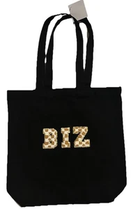 Bolso de Mano 100% Algodón Lona con Elegante Aplique BIZ 13.5 pulgadas x 13.5 pulgadas x 3 pulgadas - Imagen 1 de 5