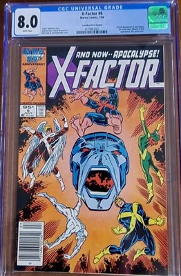 X-Factor #6 CGC 8.0 (1986) 1st Full Apocalypse! Canadian Price Variant! L@@K! - Image 1 of 2