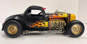 Vintage Stil Metall Hot Rod Auto mit Flammen Deko rustikal - Bild 1 von 7