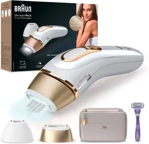 Braun Silk Expert Pro PL5157 Depilatore IPL - Bianco/Oro - Nuovo - IMBALLO ORIGINALE - Foto 1 di 8