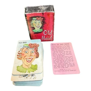 Vintage Whitman Old Maid Card Game Mini Deck Complete with Box and Rule Card - Picture 1 of 13