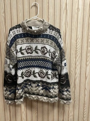 Suéter De Colección Express De Gran Tamaño Tejido a Mano Cuello Calzoncillo Talla XS Foto 1 de 4