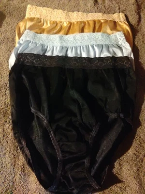 Lot Of 3 Size 6 vintage fruit of the loom 100% nylon panties w/tags  Wide Lace - Image 1 of 4