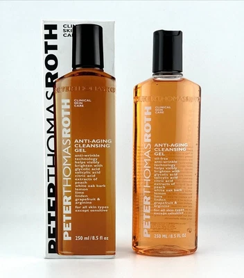 Gel limpiador antienvejecimiento Peter Thomas Roth ~ 8,5 fl oz / 250 ml ~ Nuevo en caja + sellado Foto 1 de 4