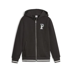 PUMA Squad FullZip Hoodie Youth Boys Black Casual Outerwear 67682401 - Picture 1 of 2