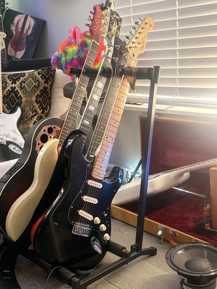Fender Stratocaster - Black w Black Pick Guard - Image 1 of 4