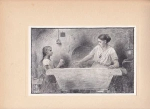 Gravure Eugène BURNAND Le levain Les paraboles 1908 - Bild 1 von 1