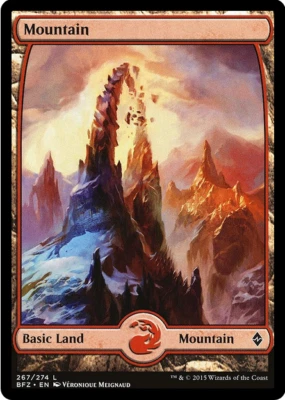Mountain 267C Full Art Battle For Zendikar MTG Basic Land - Image 1 of 2