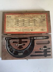 LS Starrett No. 224 Micrometer Caliper. Outside Mic Tool - Picture 1 of 7