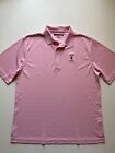 Polo homme Greg Norman XL rose manches courtes stretch golf Cog Hill Dubsdread