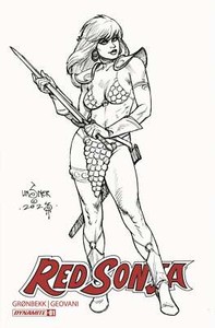 Dynamite Red Sonja 2023 #1 (B&W 2023 SDCC Exclusive)