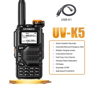 ANYSECU UV-K5 5W NOAA Recordatorio del Tiempo Tri Banda UV Radio de Dos Vías con Scrambier - Imagen 1 de 36