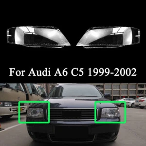 Fit For Audi A6 C5 1999-2002 Headlight Lens Cover Transparent - Bild 1 von 5
