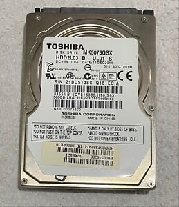 500GB Toshiba MK5075GSX HDD2L03 2.5" SATA Hard Disk Drive / HDD
