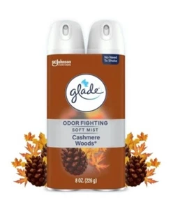 Glade Air Freshener Odor Fighting Soft Mist Spray, Cashmere Woods, 2 Pack, 8 Oz. - Picture 1 of 1