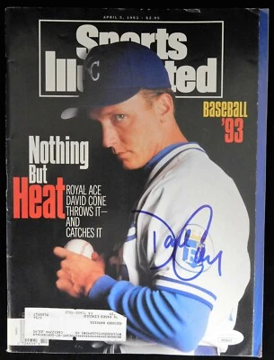 David Cone Kansas City Royals Signed Sports Illustrated Magazine JSA Authentic - Image 1 of 2