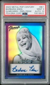 2022 Leaf Metal Pop Century Autograph Glamour Graph Barbara Eden  PSA  9 AUTO 10 - Picture 1 of 2