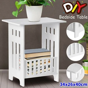1/2X Bedside Table Cabinet Side End Coffee Tea Table Nightstand Storage Shelf - Picture 1 of 10