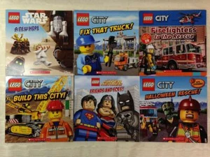 LOT of 9 All LEGO Kids Books by Scholastic, CITY, Star Wars, Super Hero - Picture 1 of 2