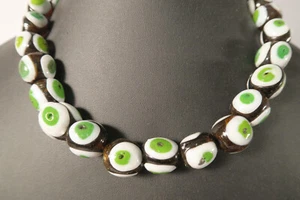 Glasperlen Augenperlen aus Nachlass Türkei GG11 Eye Beads Schutz vor bösem Blick - Picture 1 of 5