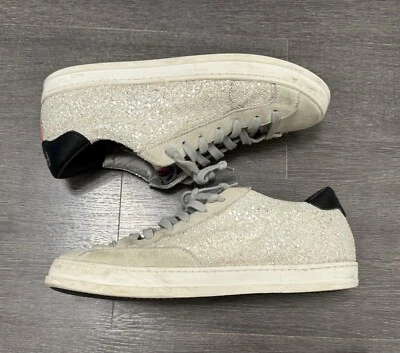 P448 John Glitter Rainbow Cheetah 粉色条纹极简主义女式运动鞋 38 — 第 1/4 张图片