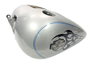 OEM Harley Davidson 05 Dyna FXDWGI Fuel GAS Tank WIDE GLIDE Silver FAT BOB EFI - Picture 1 of 14