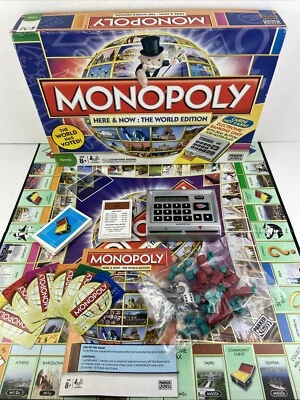 Parker Electronic Monopoly Here & Now The World Edition Board Game 2008 Complete - Image 1 of 4