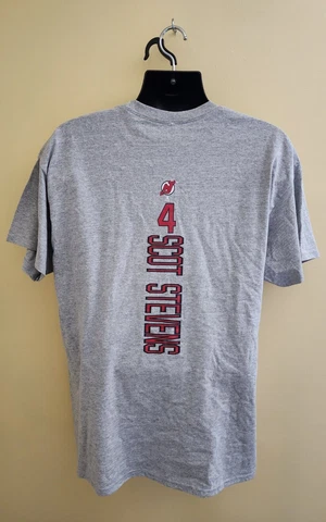 New Jersey Devils Scott* STEVENS Fanatics NHL Hockey Tshirt NWT Size XL Misprint Cover