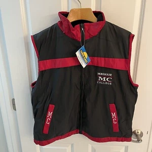 Morehouse College Maroon Tigers Full Zip Vest Embroidered Jacket Men Medium M - Picture 1 of 9