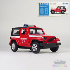 1/43 Jeep Wrangler Italian Fire Engine Model Car Diecast Vehicle Gift Collection