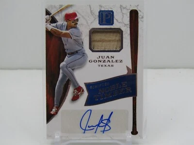 JUAN GONZALEZ 2016 PANTHEON SCRIPTED GAME USED BAT RELIC AUTOGRAPH! #140/199! - Image 1 of 2