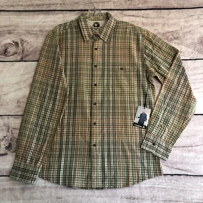 Matix Button Up Shirt Mens L Marc Johnson Green Plaid Slim Fit Long Sleeve New - Image 1 of 4