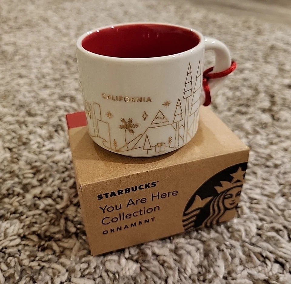 Starbucks California Mug Ornament You Are Here Collection 2 Oz Coffee Cup 2014