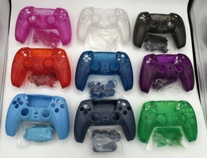 Clear Full Housing Shell Cover & Buttons Kit Replacement For Sony PS5 Controller - Picture 1 of 22