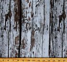 Cotton Barn Wood Boards Wooden Planks Tree Farm Gray Fabric Print BTY D138.08