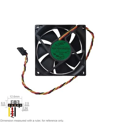 Fan Muffin Cooling DC 12V DC12V 12VDC  80mm 80x80x20 ADDA AD08012HXL07600 99GRF - Image 1 of 3