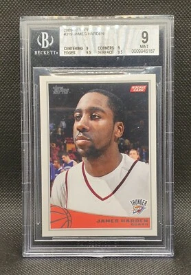 2009-10 James Harden Topps #319 RC Rookie BGS 9 (0.5 away from GEM) - Image 1 of 2