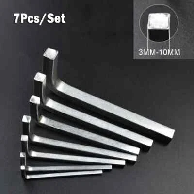 7Pcs L Shape Square Head Wrench Square Key 4 Point Wrench Screwdriver Set 3-10mm - Image 1 of 4